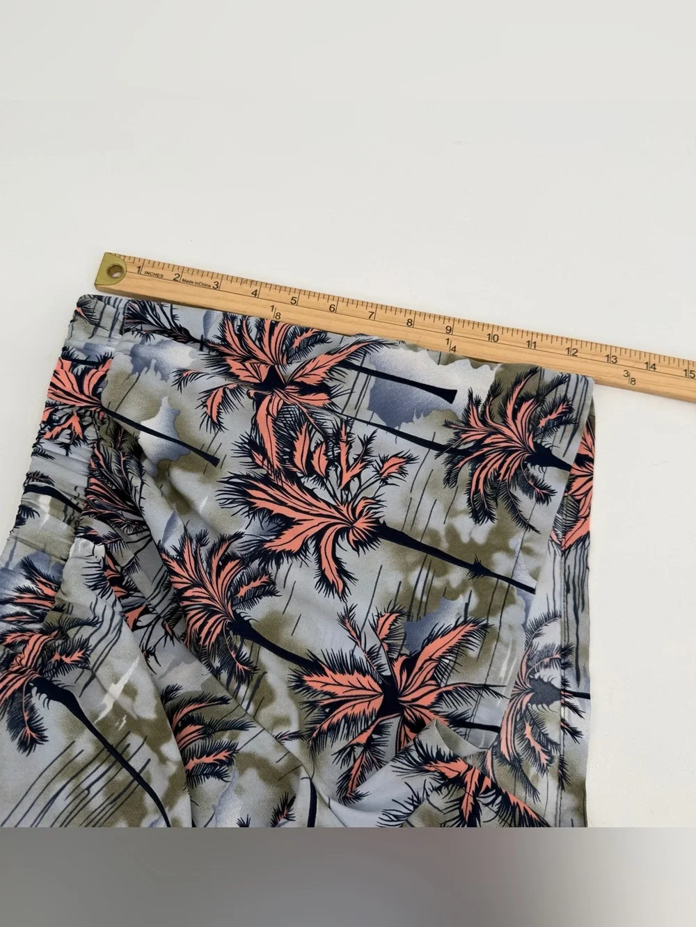 The Impeccable Pig Shorts Womens S Palm Print Polyester Tropical Pull On Pockets